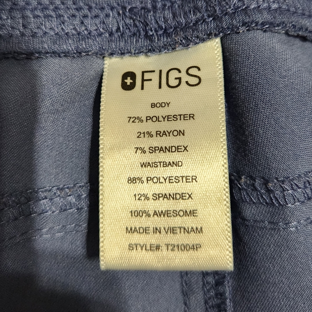 Figs Women's Technical Collection Scrub Pants Drawstring Blue Strait Leg M/P - Picture 13 of 14